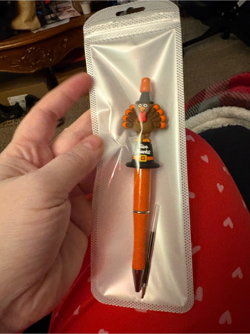 Festive Orange Turkey Ballpoint Pen - Holiday Home Party Supplies